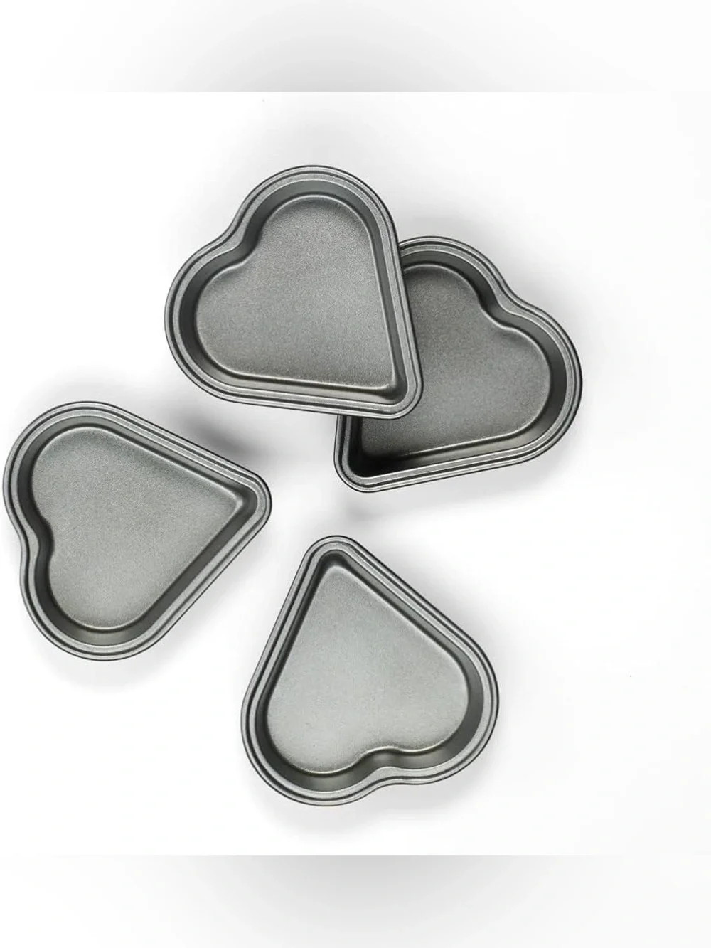 SET OF 7 NON-STICK HEART SHAPED MINI BAKING PANS
